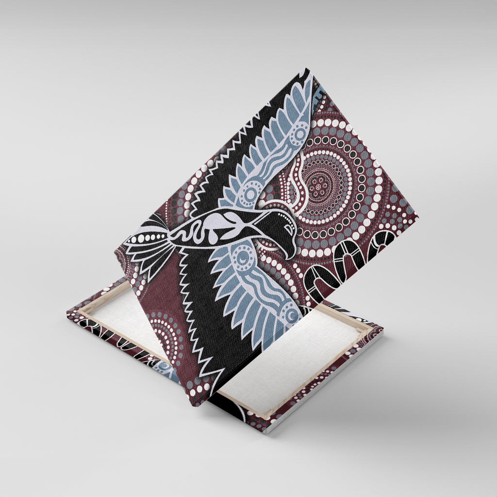 Aboriginal Pattern Bird Canvas Wall Art