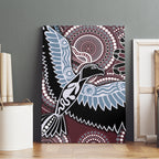 Aboriginal Pattern Bird Canvas Wall Art