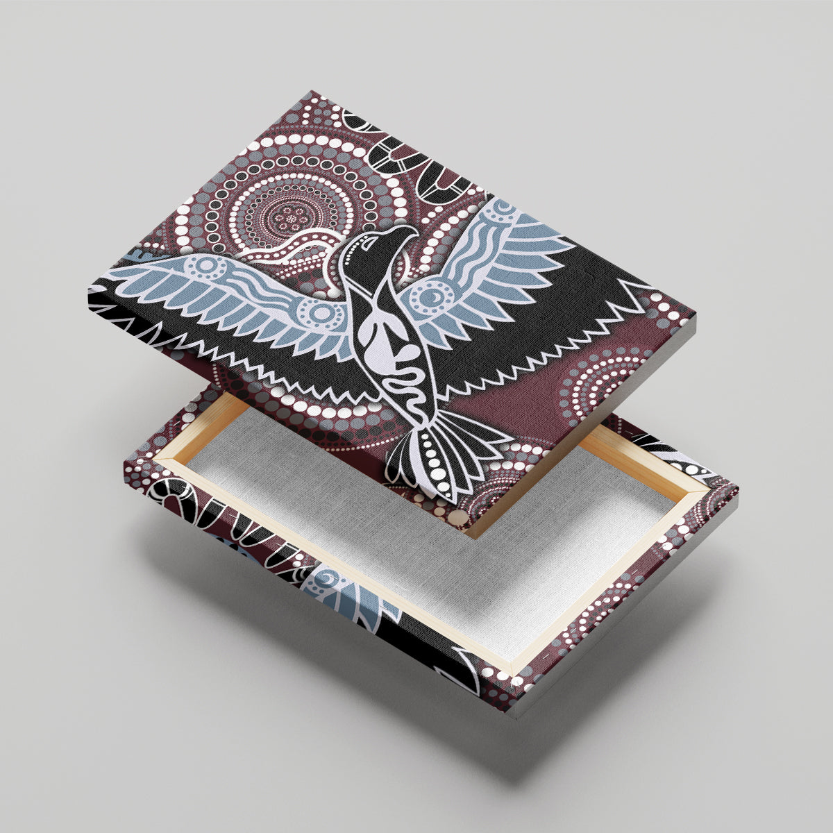Aboriginal Pattern Bird Canvas Wall Art