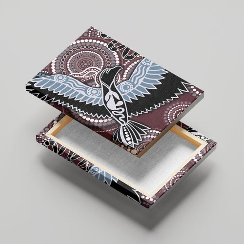Aboriginal Pattern Bird Canvas Wall Art