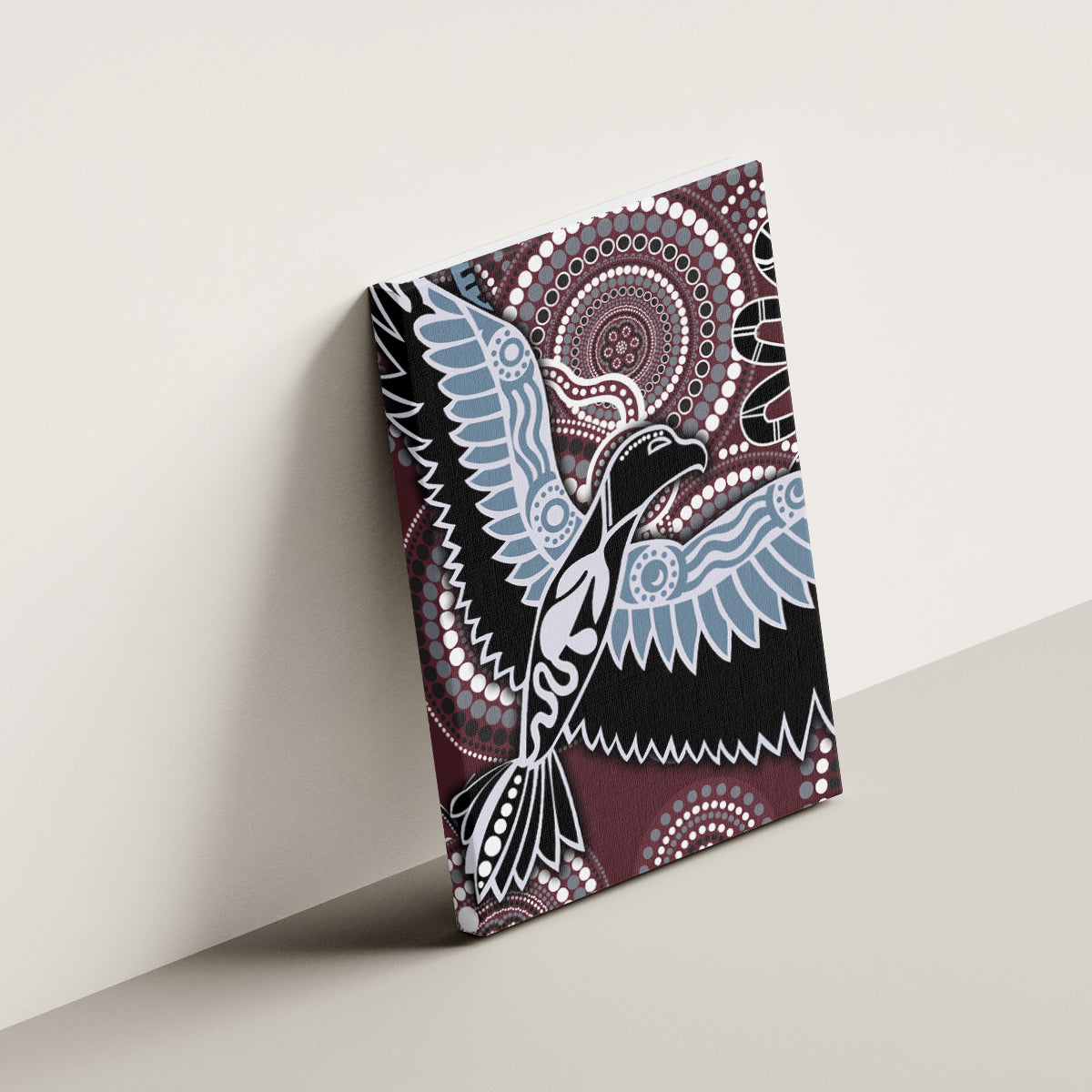Aboriginal Pattern Bird Canvas Wall Art