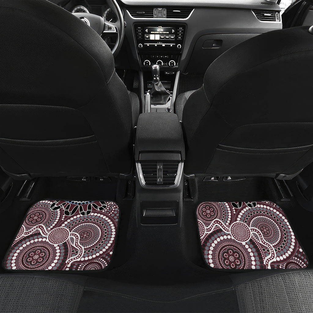 Aboriginal Pattern Bird Car Mats