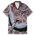 Aboriginal Pattern Bird Family Matching Mermaid Dress and Hawaiian Shirt