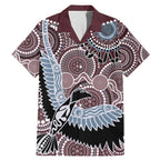 Aboriginal Pattern Bird Family Matching Mermaid Dress and Hawaiian Shirt