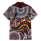 Aboriginal Pattern Bird Family Matching Mermaid Dress and Hawaiian Shirt