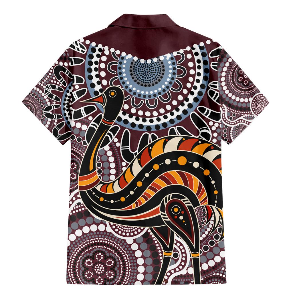 Aboriginal Pattern Bird Family Matching Mermaid Dress and Hawaiian Shirt