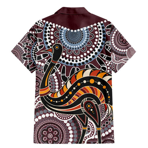 Aboriginal Pattern Bird Family Matching Mermaid Dress and Hawaiian Shirt