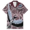 Aboriginal Pattern Bird Family Matching Tank Maxi Dress and Hawaiian Shirt