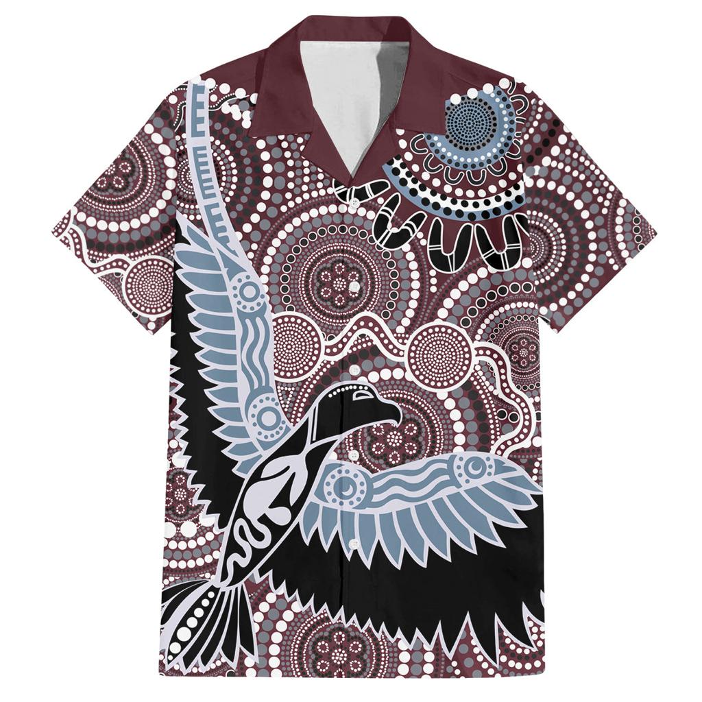 Aboriginal Pattern Bird Family Matching Tank Maxi Dress and Hawaiian Shirt