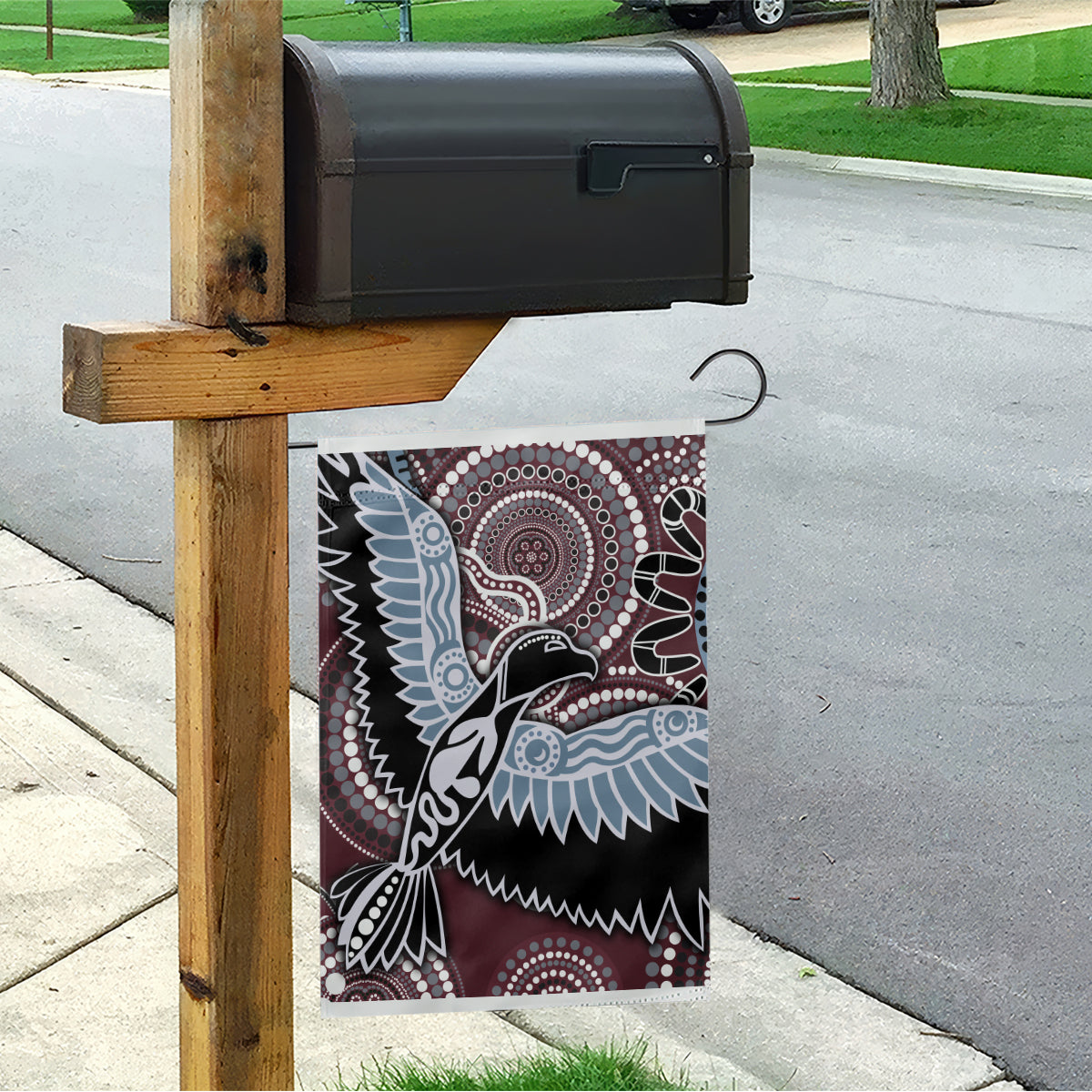 Aboriginal Pattern Bird Garden Flag