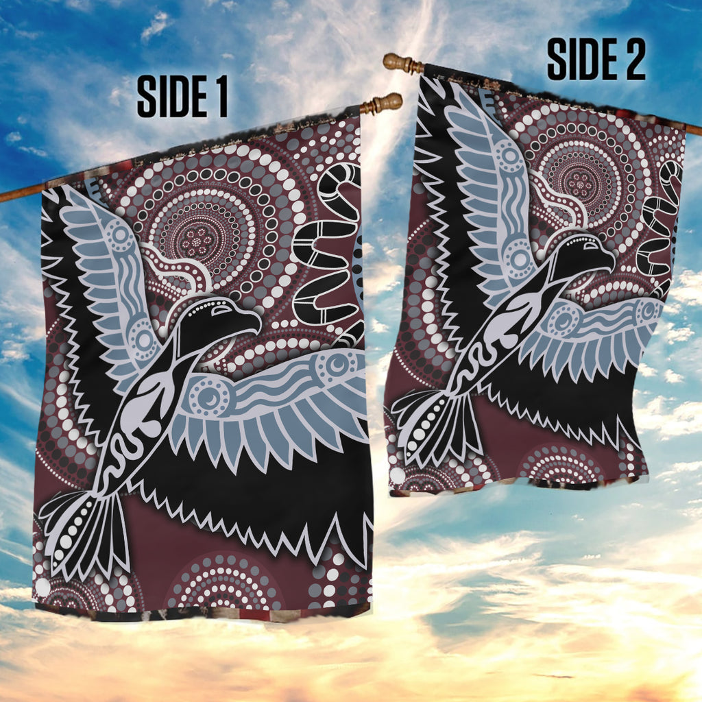 Aboriginal Pattern Bird Garden Flag