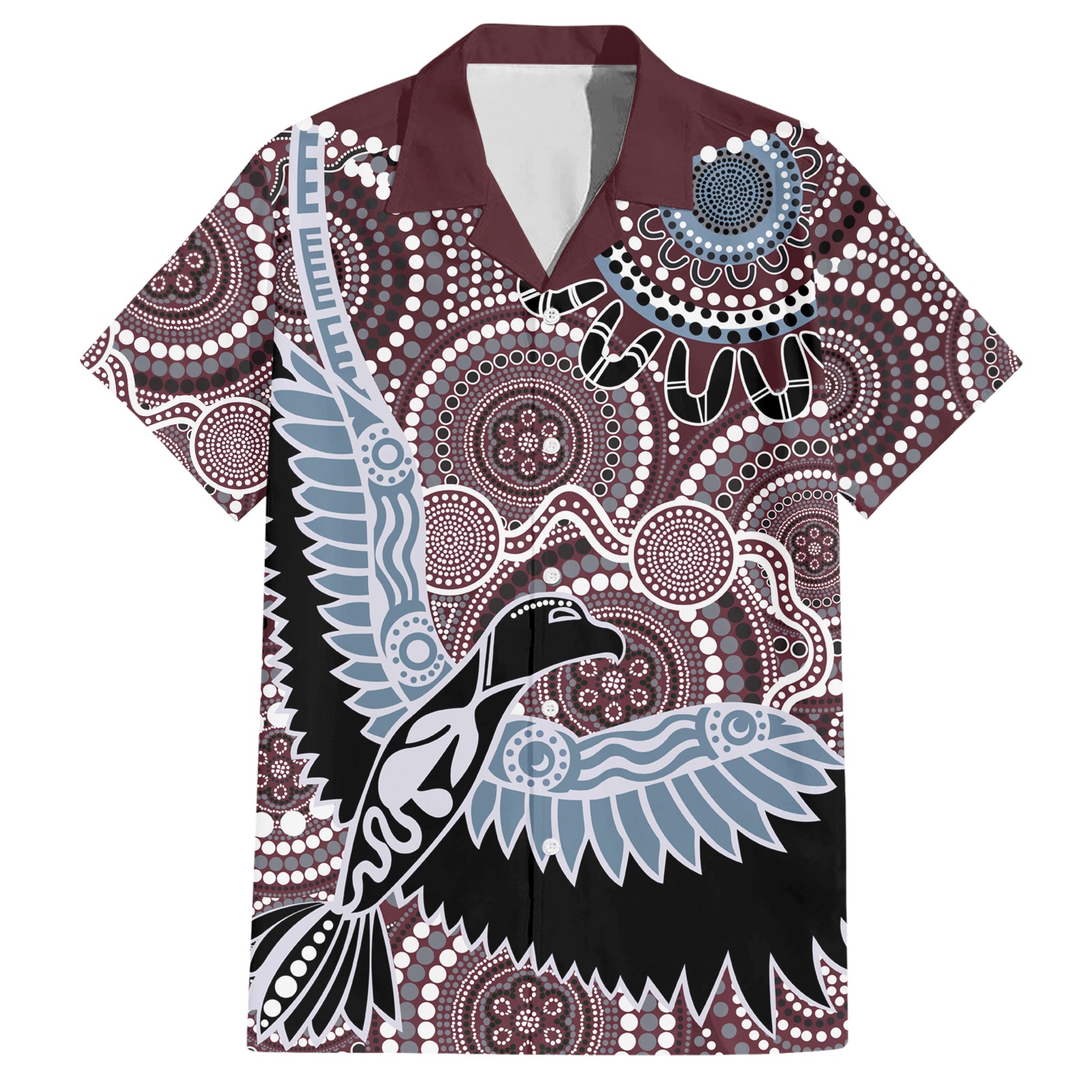 Aboriginal Pattern Bird Hawaiian Shirt