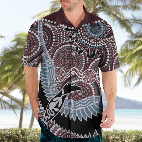 Aboriginal Pattern Bird Hawaiian Shirt