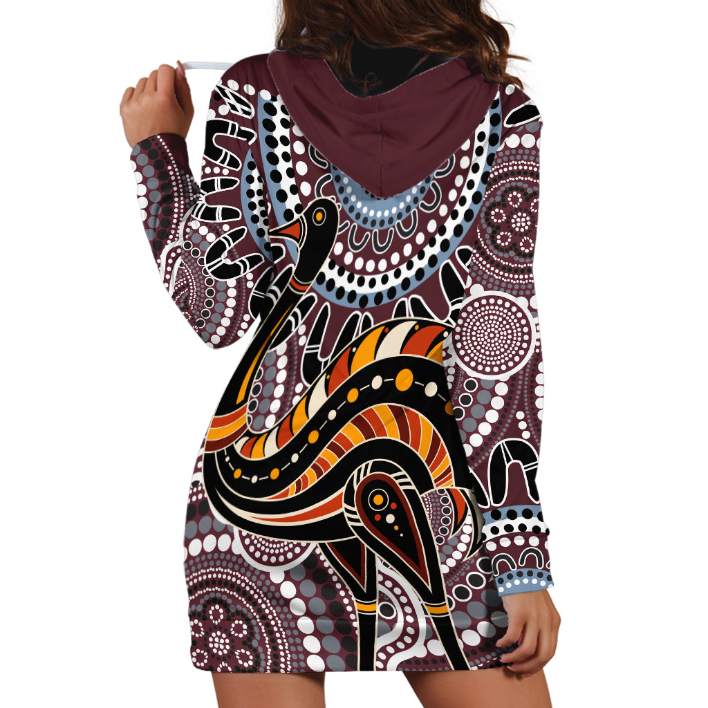 Aboriginal Pattern Bird Hoodie Dress