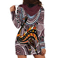 Aboriginal Pattern Bird Hoodie Dress