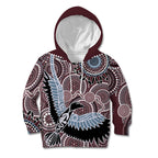 Aboriginal Pattern Bird Kid Hoodie
