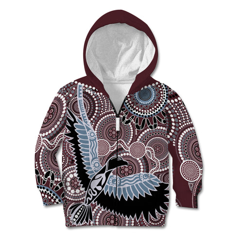 Aboriginal Pattern Bird Kid Hoodie