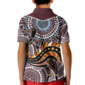 Aboriginal Pattern Bird Kid Polo Shirt