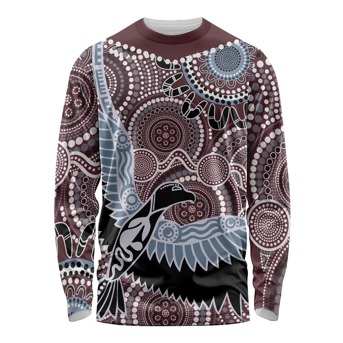 Aboriginal Pattern Bird Long Sleeve Shirt