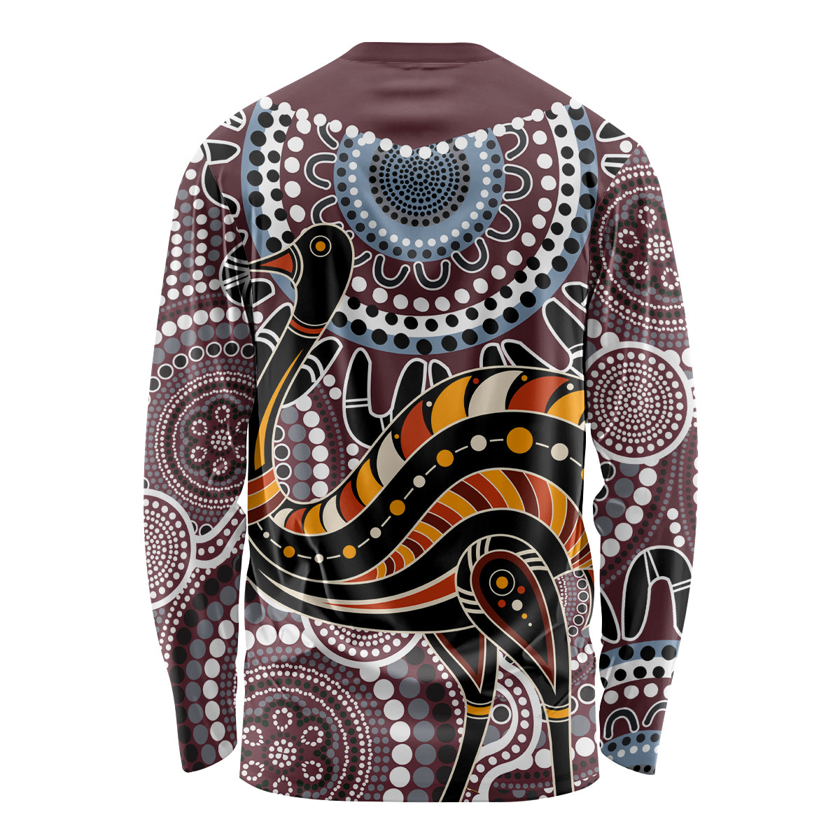 Aboriginal Pattern Bird Long Sleeve Shirt