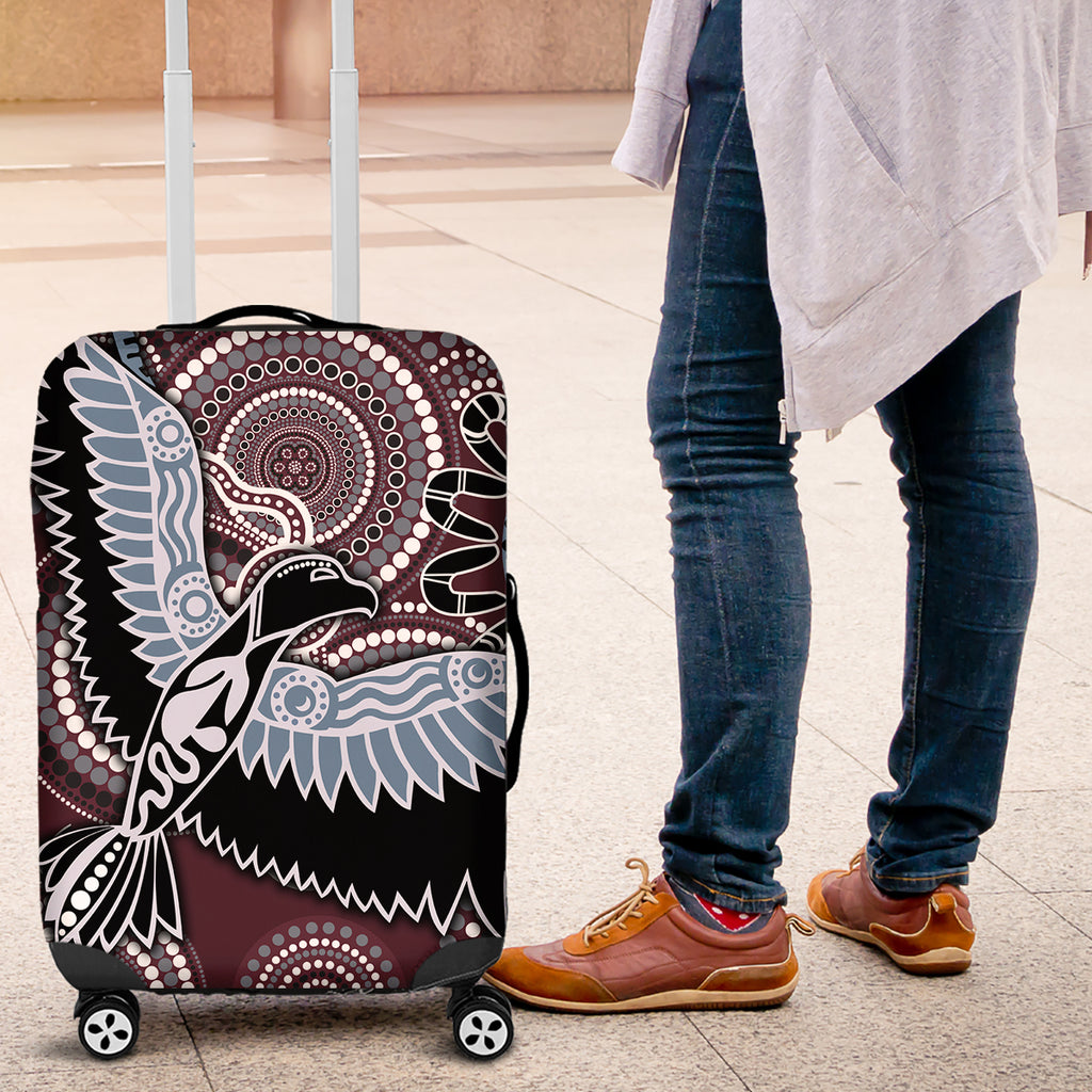 Aboriginal Pattern Bird Luggage Cover