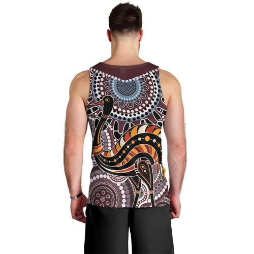 Aboriginal Pattern Bird Men Tank Top