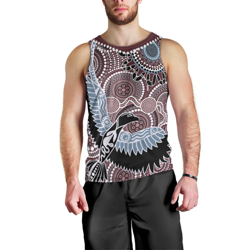 Aboriginal Pattern Bird Men Tank Top