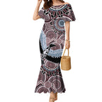 Aboriginal Pattern Bird Mermaid Dress