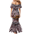 Aboriginal Pattern Bird Mermaid Dress