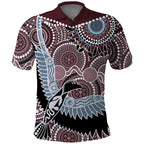 Aboriginal Pattern Bird Polo Shirt
