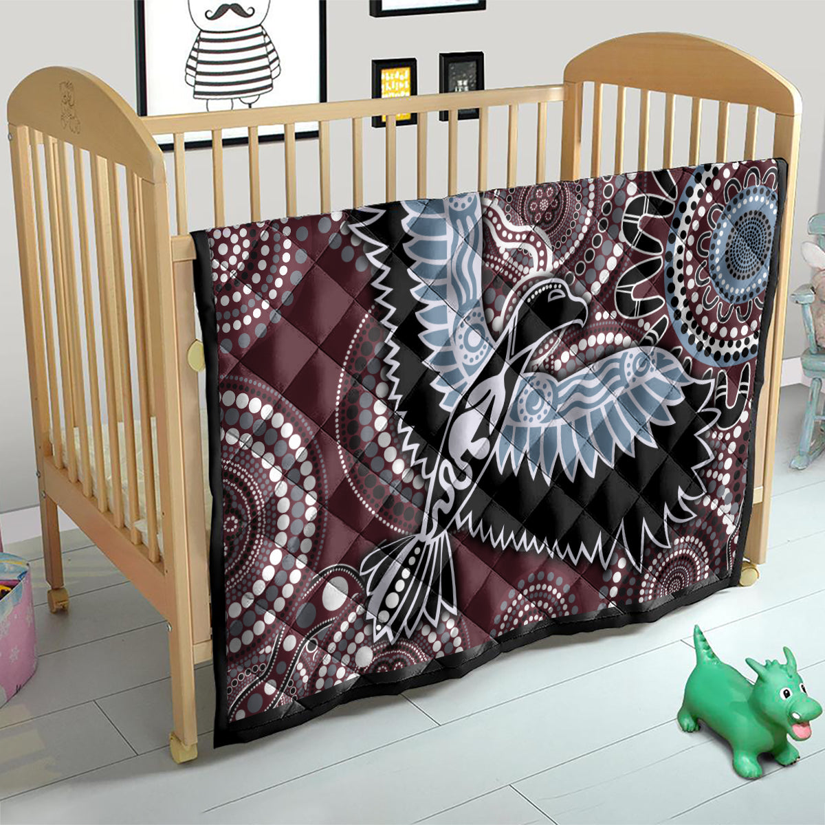 Aboriginal Pattern Bird Quilt