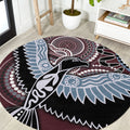 Aboriginal Pattern Bird Round Carpet