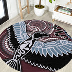Aboriginal Pattern Bird Round Carpet