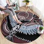 Aboriginal Pattern Bird Round Carpet