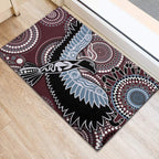 Aboriginal Pattern Bird Rubber Doormat