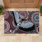 Aboriginal Pattern Bird Rubber Doormat