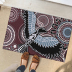 Aboriginal Pattern Bird Rubber Doormat