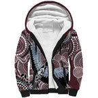 Aboriginal Pattern Bird Sherpa Hoodie