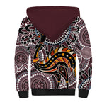 Aboriginal Pattern Bird Sherpa Hoodie