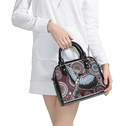 Aboriginal Pattern Bird Shoulder Handbag