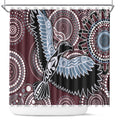 Aboriginal Pattern Bird Shower Curtain