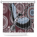 Aboriginal Pattern Bird Shower Curtain