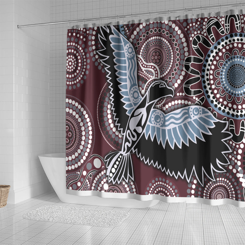 Aboriginal Pattern Bird Shower Curtain