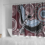 Aboriginal Pattern Bird Shower Curtain