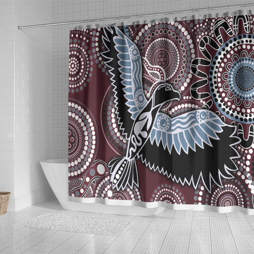 Aboriginal Pattern Bird Shower Curtain