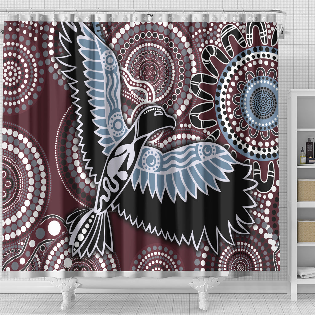 Aboriginal Pattern Bird Shower Curtain