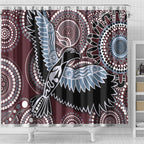 Aboriginal Pattern Bird Shower Curtain
