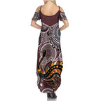 Aboriginal Pattern Bird Summer Maxi Dress