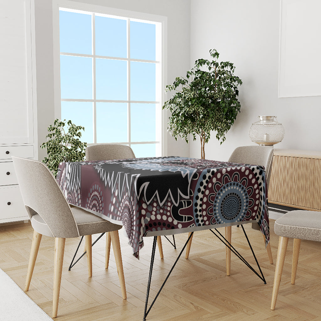 Aboriginal Pattern Bird Tablecloth