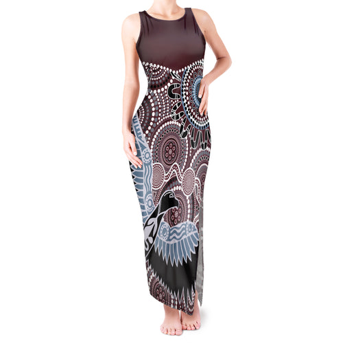 Aboriginal Pattern Bird Tank Maxi Dress